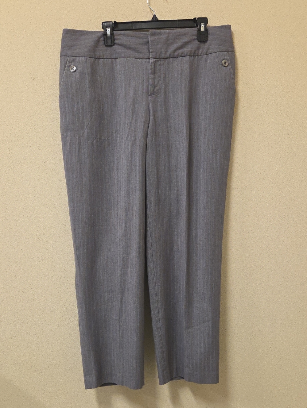 Massimo Women Light Gray Pinstripe  Casual Dress Pants Size 16W